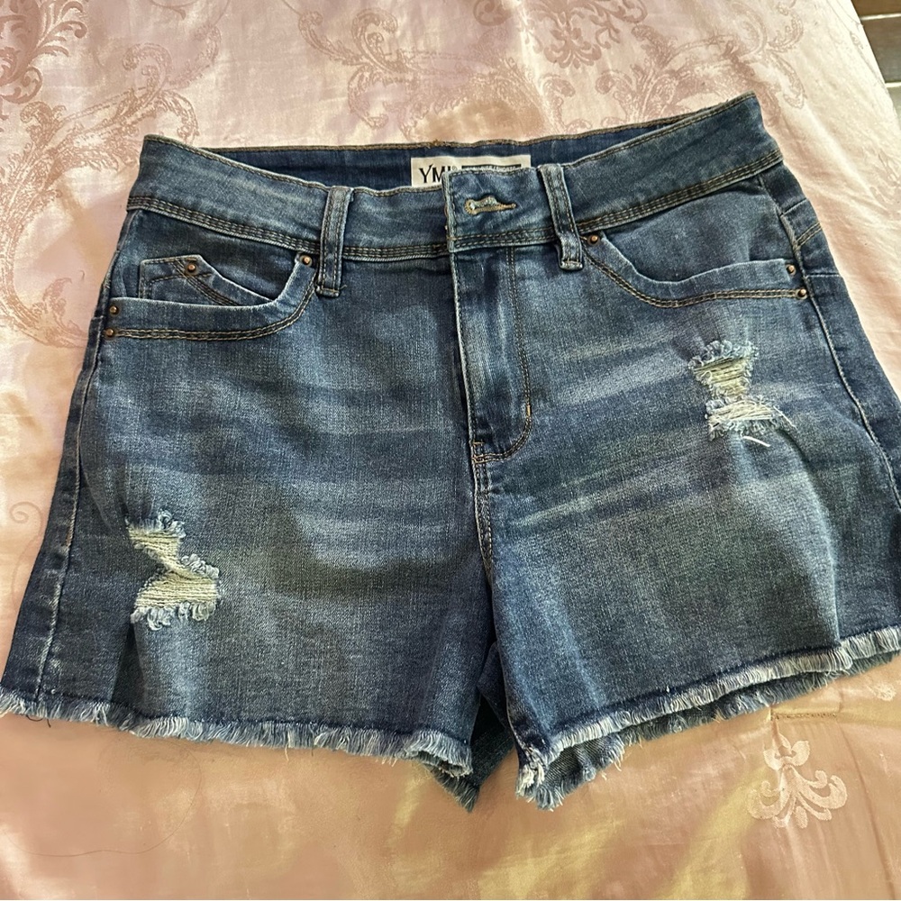 YMI Blue Jean Shorts Distressed Cut-Off Style